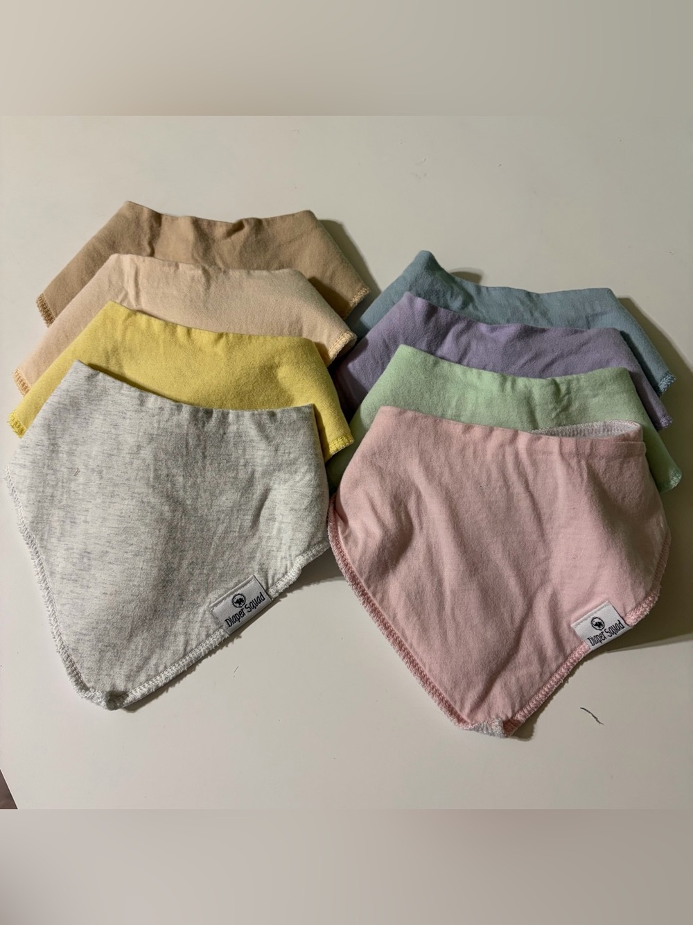 Pastel Baby Bandana Bibs - Multi-Color Set of 8